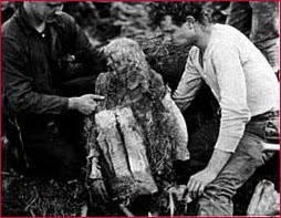 Aleutian Mummy being exhumed